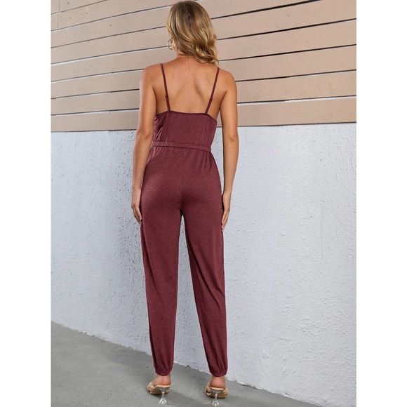 Maternity Knot Waist Cami Jumpsuit black - Picture 11 of 11